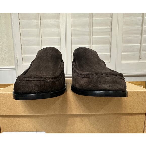 Vince Men\'s Miles Loafers Cocoa Brown Suede Size 9.5 NIB Minimalist Preppy main image 5